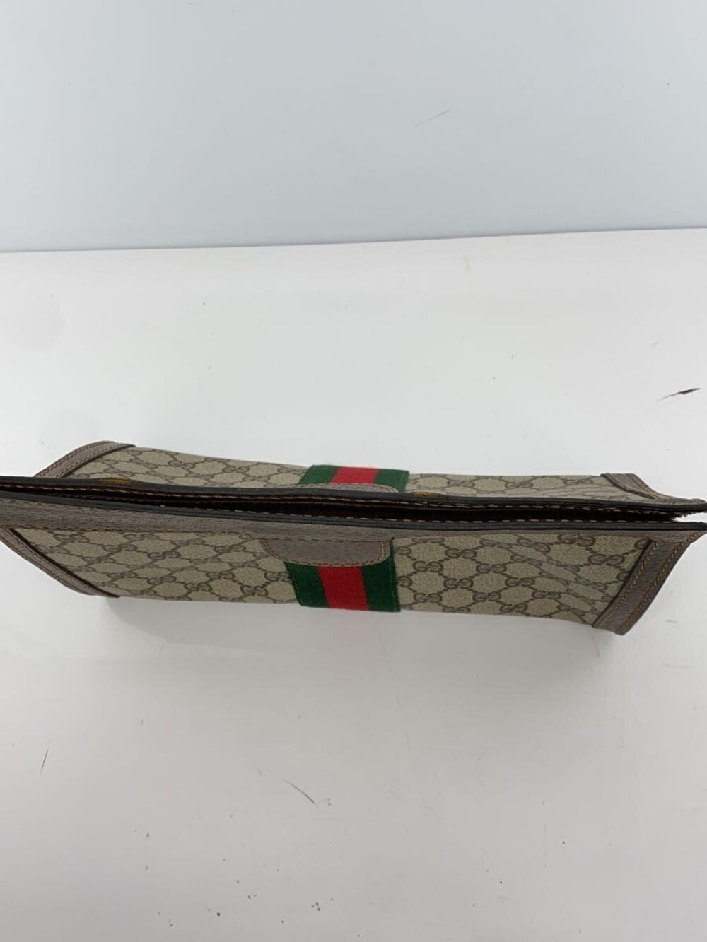 Gucci Over Interior Shows Signs Of Leather Clutch Bag Brown - Picture 4 of 6